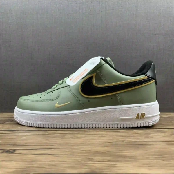 Air Force Metallic Swoosh Gold Brown