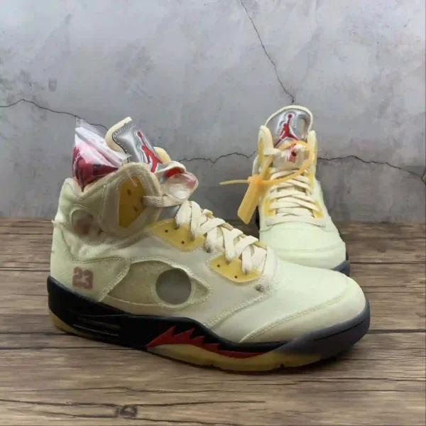 OFF White x Air Jordan 5 Sail