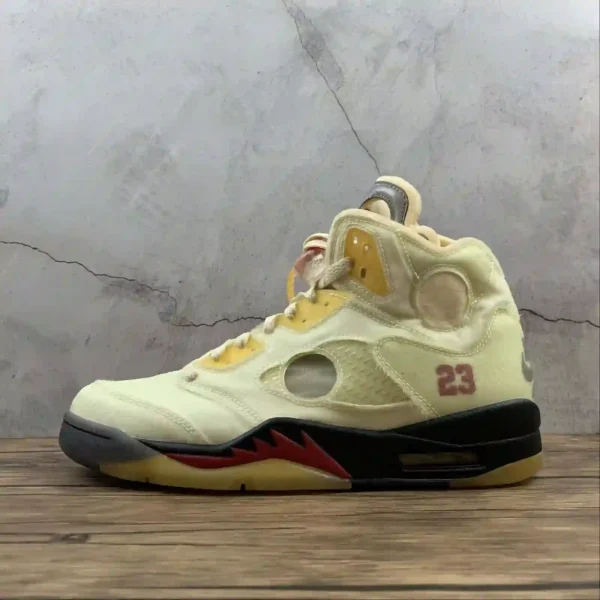 OFF White x Air Jordan 5 Sail