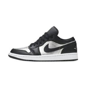 Air Jordan 1 Low Black Metallic Silver